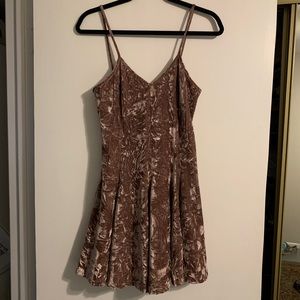 Crushed Velvet Skater Dress